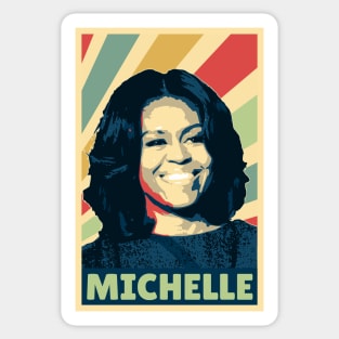 Michelle Obama Vintage Colors Sticker